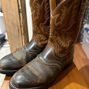 Ariat Distressed Brown Leather Western Boots